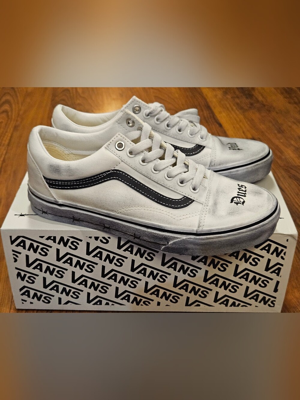 Vans X Travis Barker Old Skool Limited Edition Shoes White Black Sneakers NIB